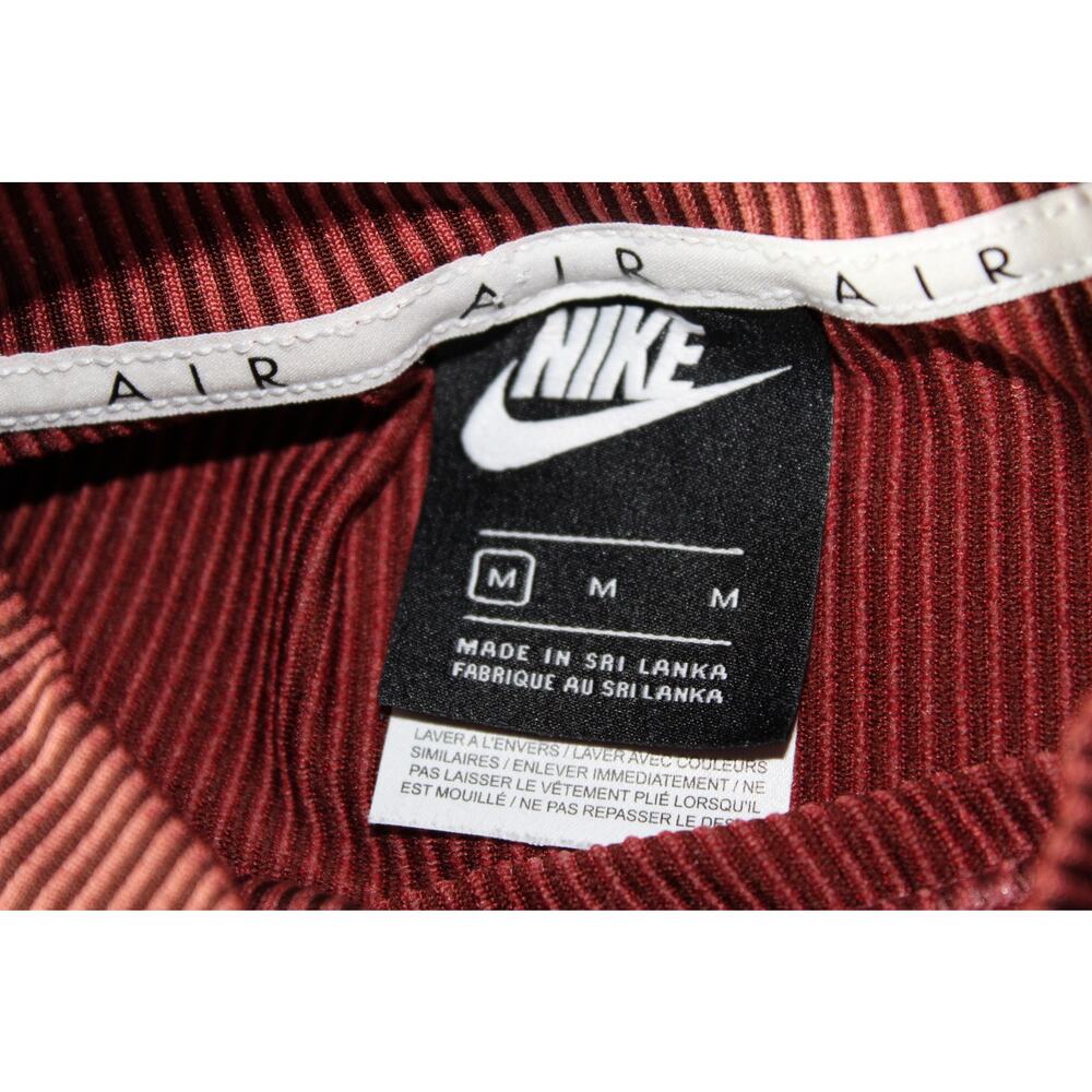 Nike Air Cropped Tank Ribbed Brown Mock Neck Canyon Rust Medium - Picture 6 of 7